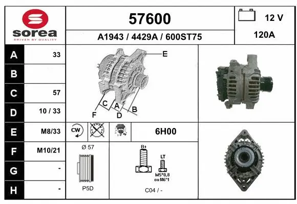 Alternator (57600)