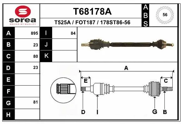 Drive Shaft (T68178A)
