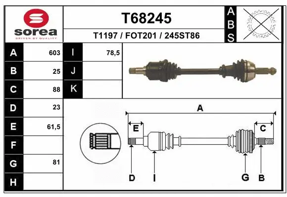 Drive Shaft (T68245)