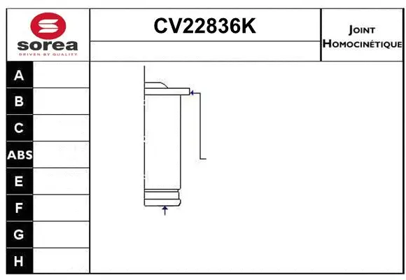 Joint Kit, drive shaft (CV22836K)