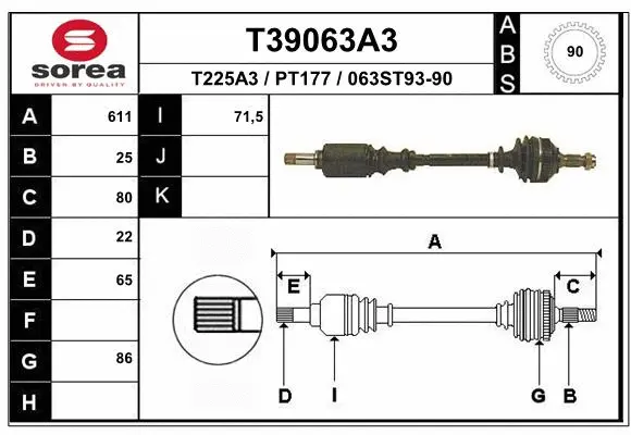 Drive Shaft (T39063A3)