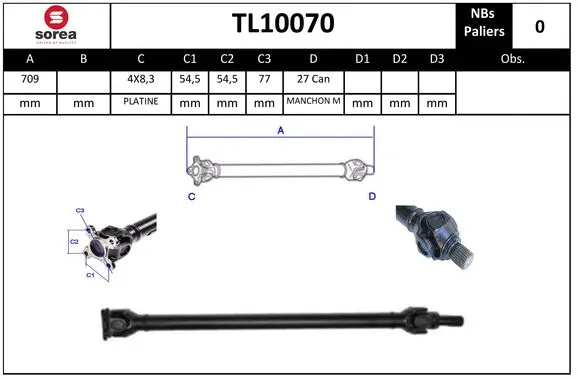 Propshaft, axle drive (TL10070)