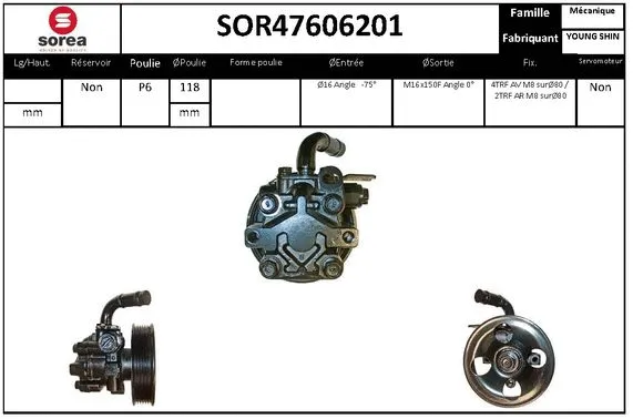 Hydraulic Pump, steering (SOR47606201)