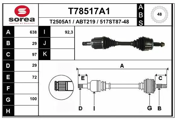 Drive Shaft (T78517A1)