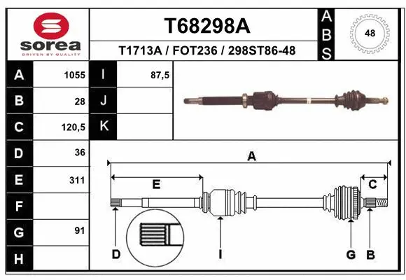 Drive Shaft (T68298A)