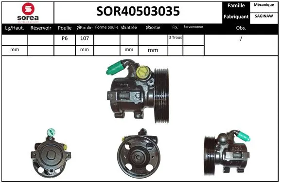 Hydraulic Pump, steering (SOR40503035)