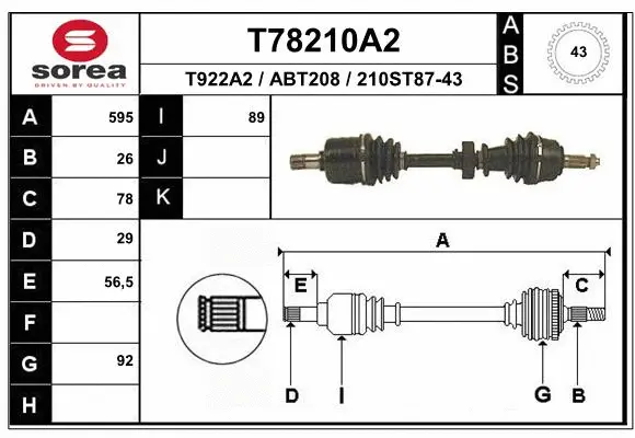Drive Shaft (T78210A2)