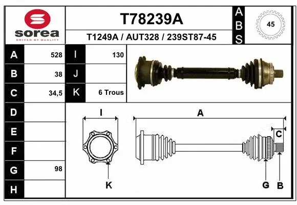 Drive Shaft (T78239A)