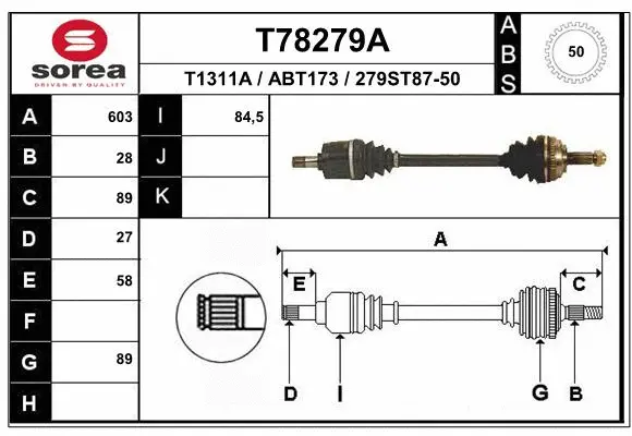 Drive Shaft (T78279A)