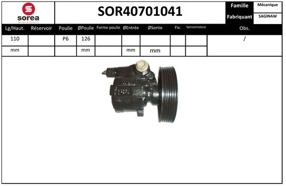 Hydraulic Pump, steering (SOR40701041)