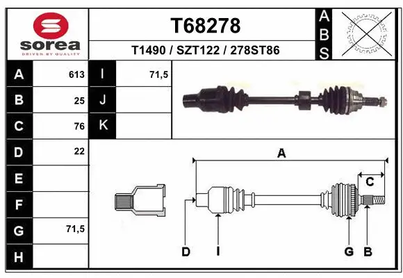 Drive Shaft (T68278)