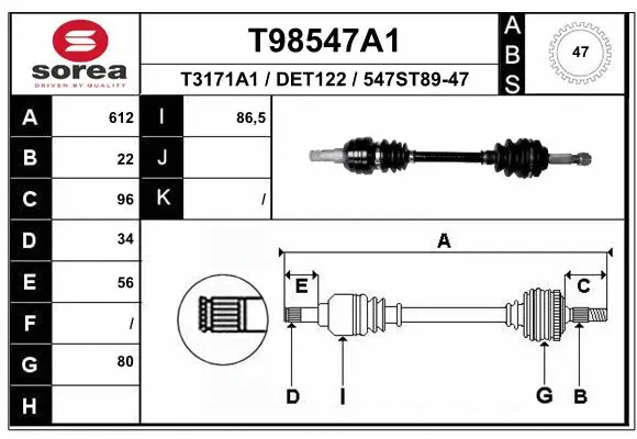 Drive Shaft (T98547A1)