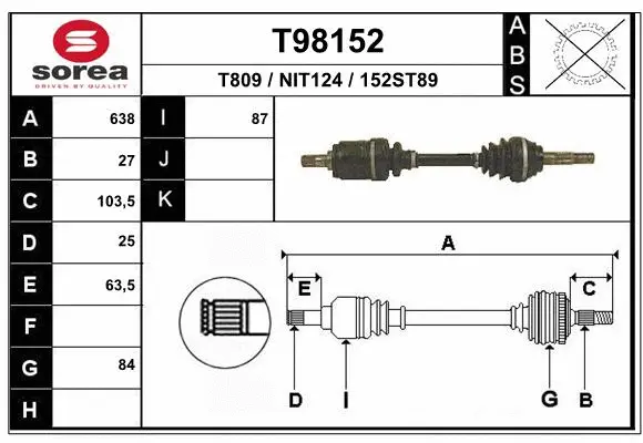 Drive Shaft (T98152)