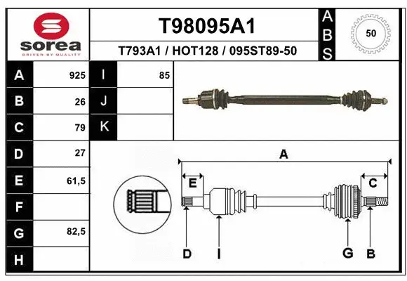 Drive Shaft (T98095A1)