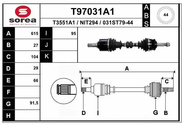Drive Shaft (T97031A1)