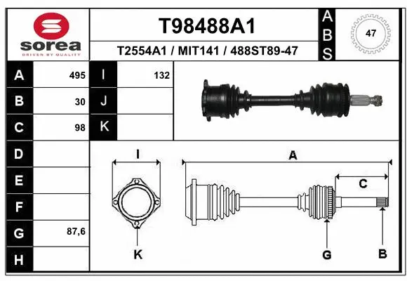 Drive Shaft (T98488A1)