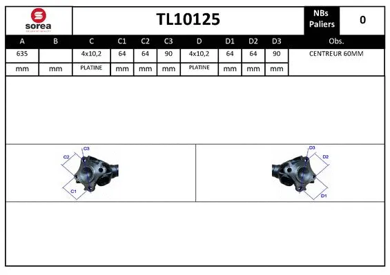 Propshaft, axle drive (TL10125)