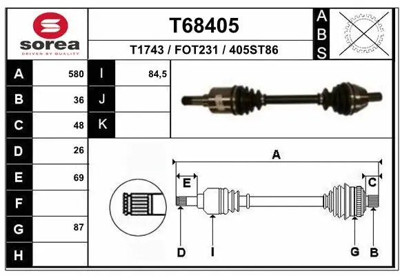 Drive Shaft (T68405)
