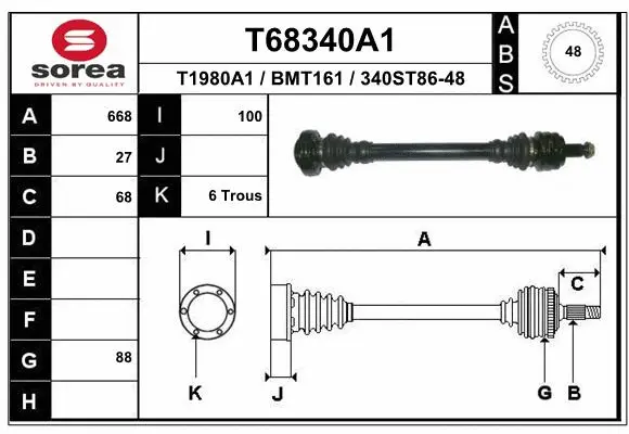 Drive Shaft (T68340A1)