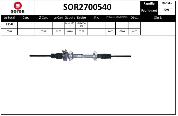 Steering Gear (SOR2700540)