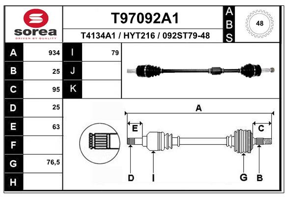 Drive Shaft (T97092A1)