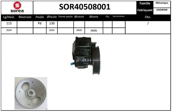 Hydraulic Pump, steering (SOR40508001)