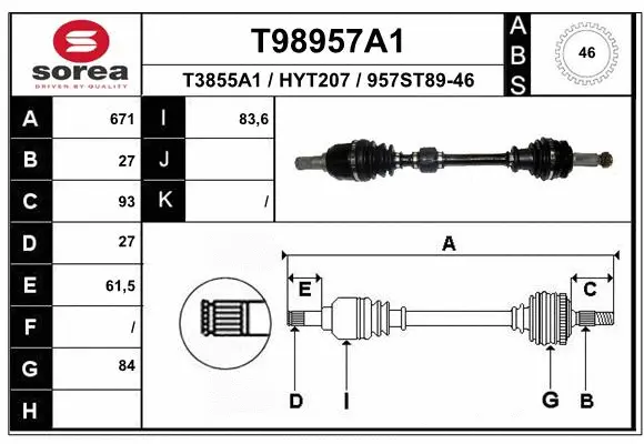 Drive Shaft (T98957A1)
