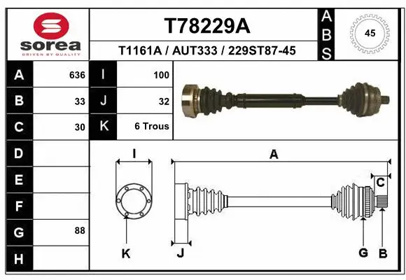 Drive Shaft (T78229A)