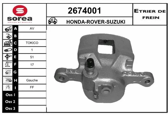 Brake Caliper (2674001)