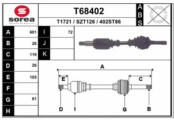 Drive Shaft (T68402)