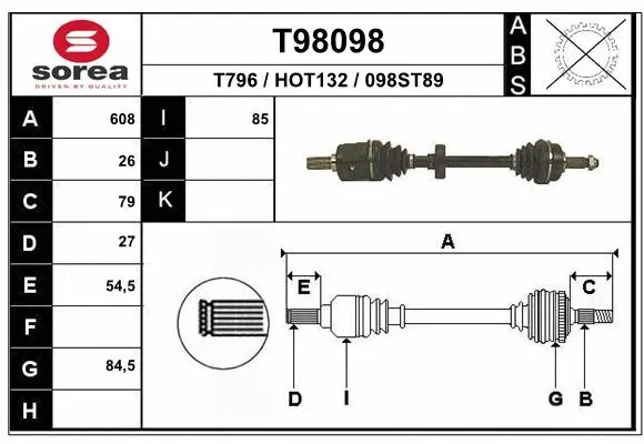 Drive Shaft (T98098)