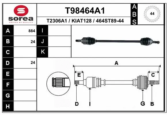 Drive Shaft (T98464A1)