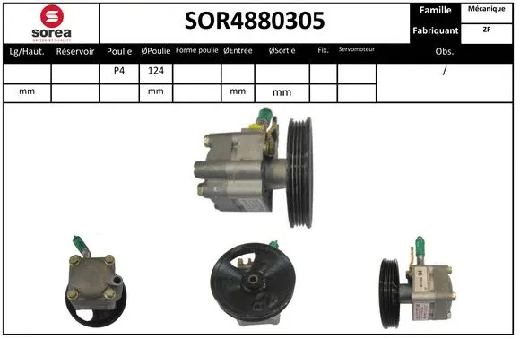 Hydraulic Pump, steering (SOR4880305)