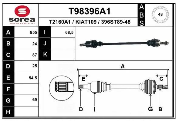 Drive Shaft (T98396A1)