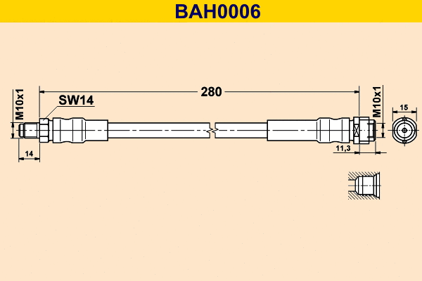 Brake Hose (BAH0006)