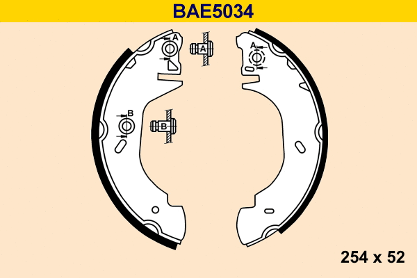 Brake Shoe Set (BAE5034)
