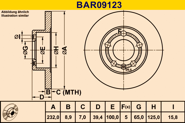 Brake Disc (BAR09123)
