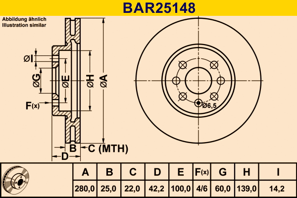 Brake Disc (BAR25148)
