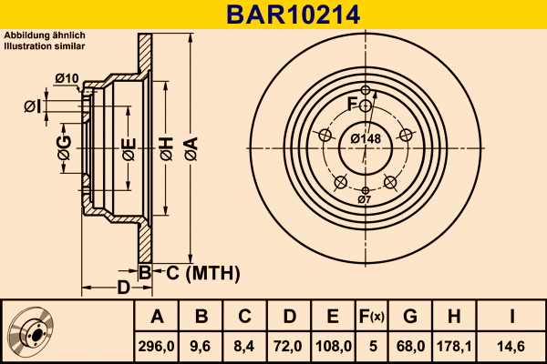 Brake Disc (BAR10214)