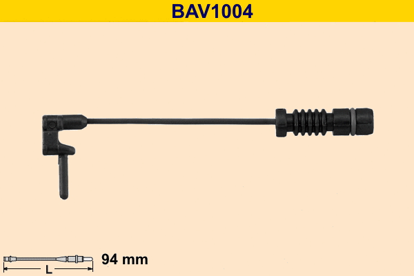 Warning Contact, brake pad wear (BAV1004)