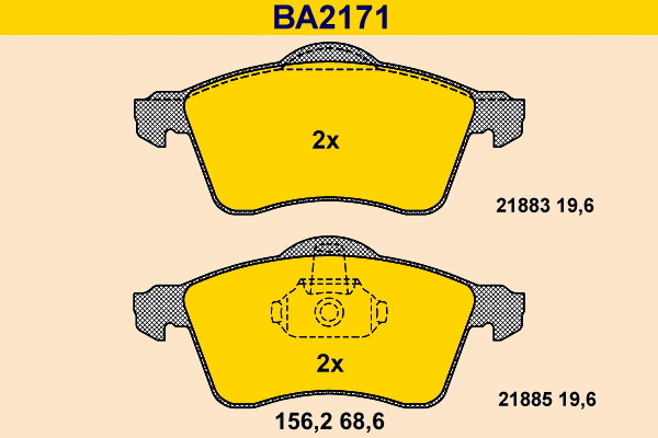 Brake Pad Set, disc brake (BA2171)
