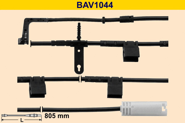 Warning Contact, brake pad wear (BAV1044)