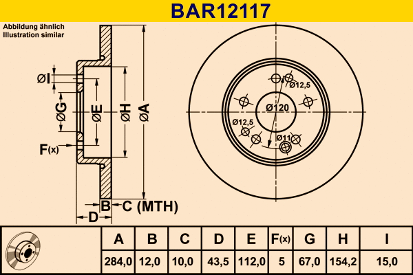 Brake Disc (BAR12117)
