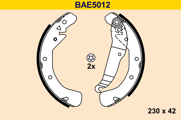 Brake Shoe Set (BAE5012)