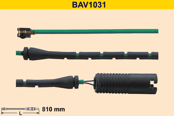 Warning Contact, brake pad wear (BAV1031)