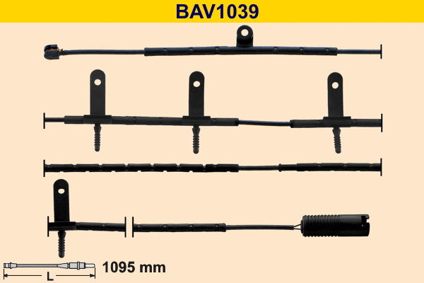Warning Contact, brake pad wear (BAV1039)