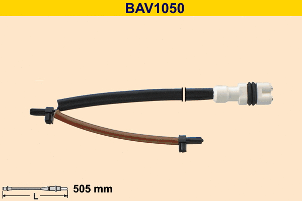 Warning Contact, brake pad wear (BAV1050)