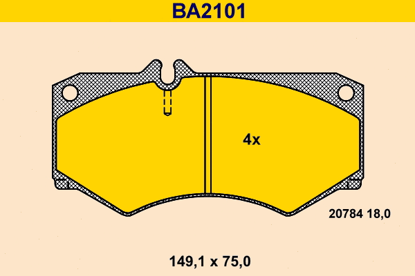 Brake Pad Set, disc brake (BA2101)
