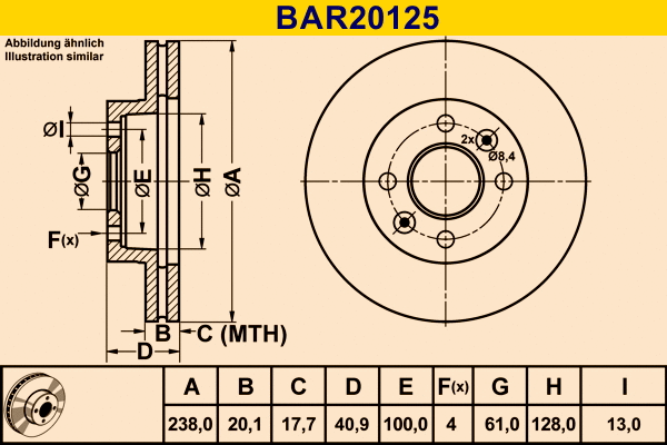 Brake Disc (BAR20125)