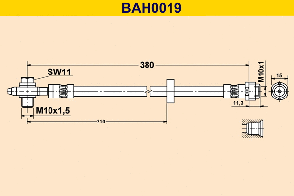 Brake Hose (BAH0019)